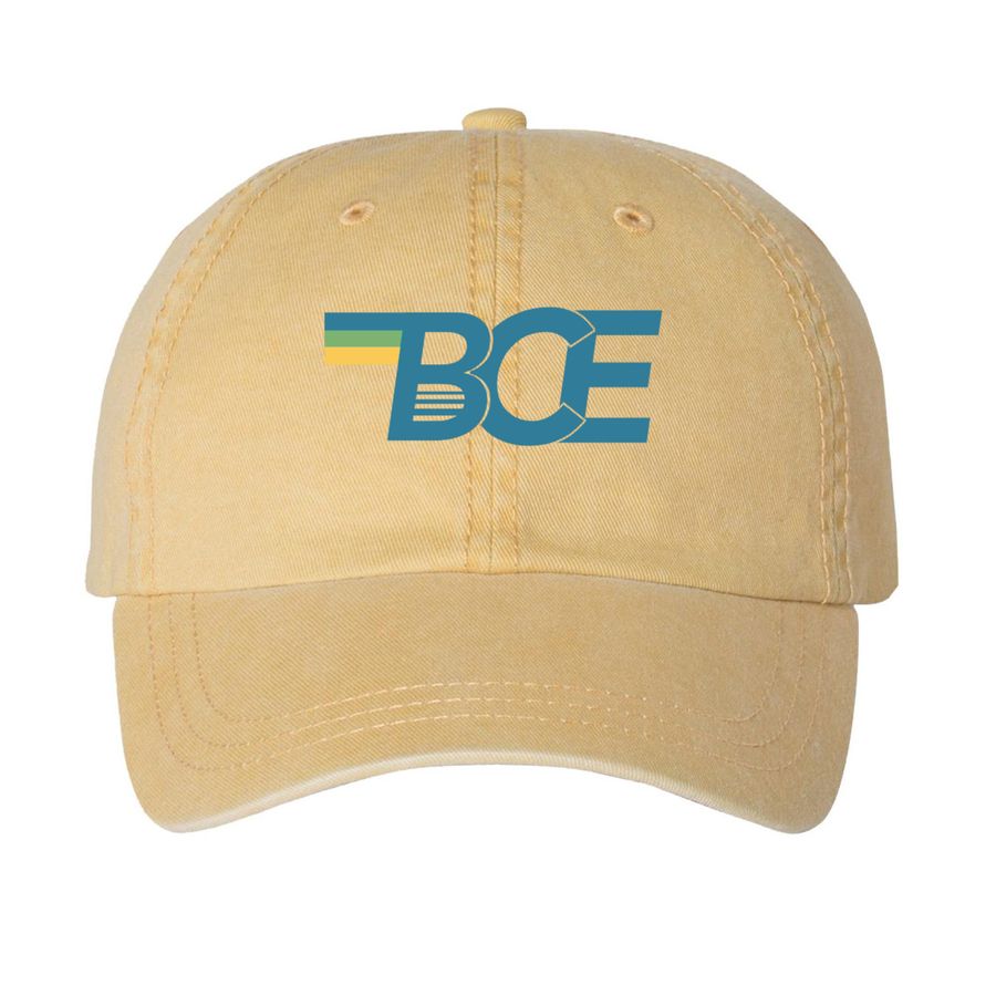 BCE Baseball Cap, a Mustard Printed Pigment Dye Baseball Cap