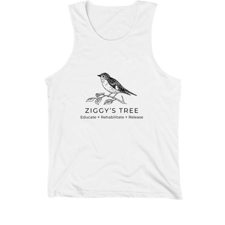 Ziggy?s Tree Tanks, a White Premium Cotton Tank