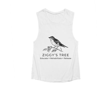 Ziggy?s Tree Tanks, a White Women's Muscle Tank