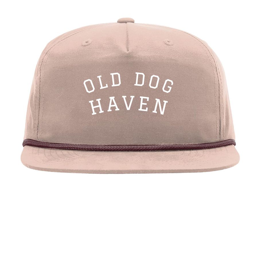 Snapback ODH Cap, a Pale Peach/ Maroon Printed Umpqua Snapback Cap