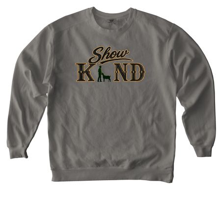 Show Kind Crossfit Fundraiser, a Grey Comfort Colors Crewneck Sweatshirt
