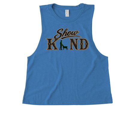 Show Kind Crossfit Fundraiser, a Azure Blue Allmade Eco Triblend Women?s Muscle Tank