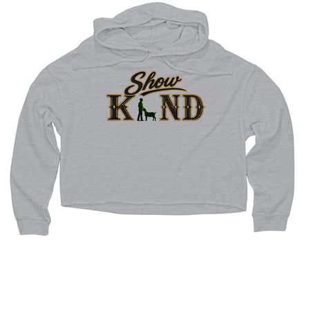 Show Kind Crossfit Fundraiser, a Grey Heather Women?s Lightweight Cropped Hoodie