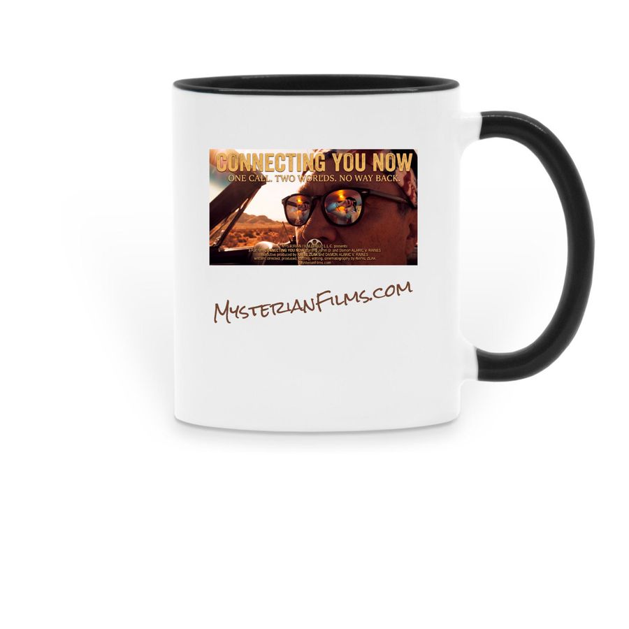 2 Tone Mug: CONNECTING YOU NOW, a Black Two-Tone Ceramic Mug