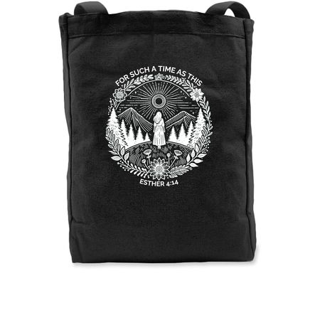 For Such A Time As This: Tote Bag, a Black Recycled Cotton Tote Bag