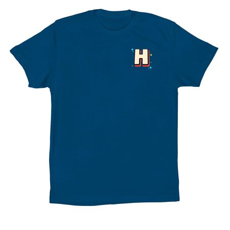 HUGOMANIA Official Tee, a Cool Blue Premium Cotton Tee