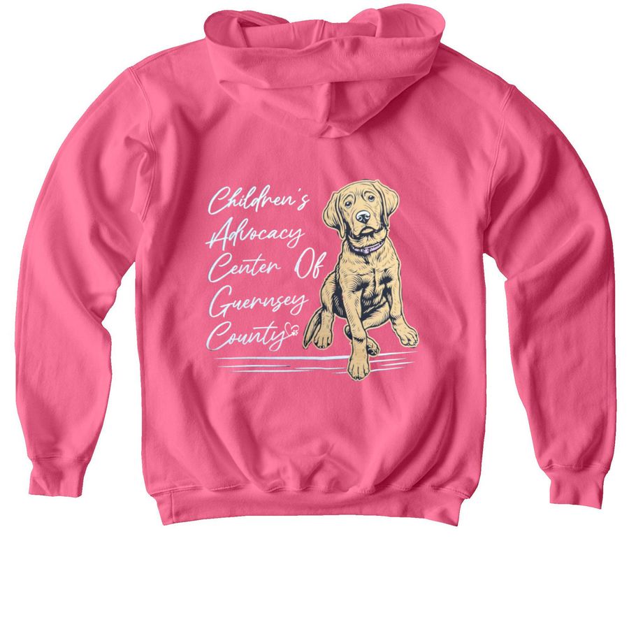 Skye Youth Tees & Sweatshirts, a Pink Lemonade Softstyle Youth Pullover Hoodie (back-view)