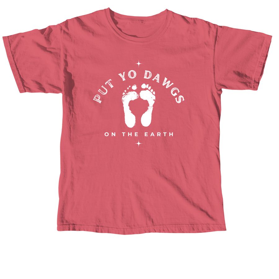 Grounding Shirt (White Text), a Crimson Comfort Colors Unisex Tee