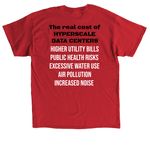 Stop Hyperscale Data Centers in Muscogee Co., a Red Classic Unisex Tee (back-view)
