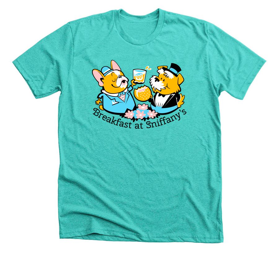 Breakfast at Sniffany's Fancy Gentlemen&nbsp;, a Heather Sea Green Premium Unisex Tee