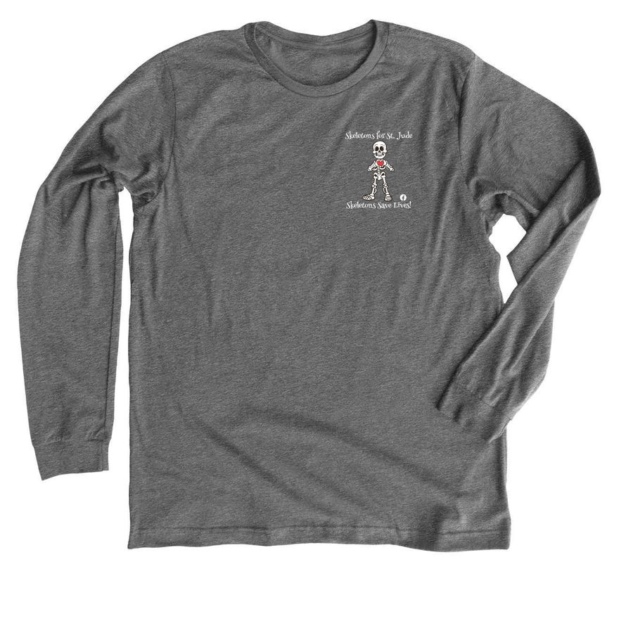 Skeletons for St. Jude, a Athletic Heather Premium Long Sleeve Tee