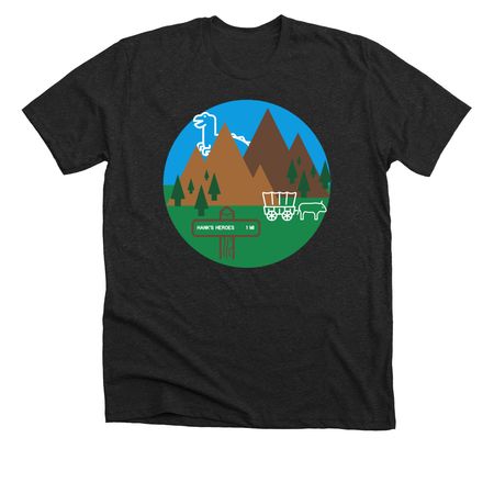 2019 Hank's Heroes Hemophilia Walk T-Shirt, a Dark Grey Heather Premium Unisex Tee