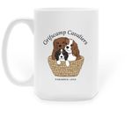 Display your support for Grifscamp Cavaliers, a White Large Coffee Mug (back-view)