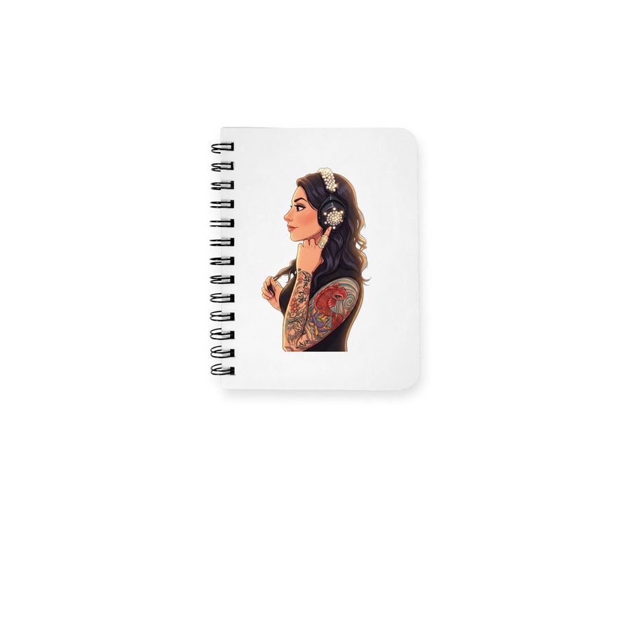 Dj Corona Notebook, a White Spiral Notebook