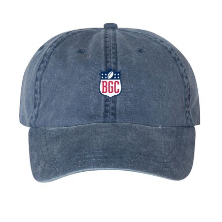Bad Gurlz Club Merch - Hats, a Navy Printed Pigment Dye Baseball Cap