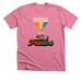 Queer as in Free Palestine, a Heather Mauve Premium Unisex Tee