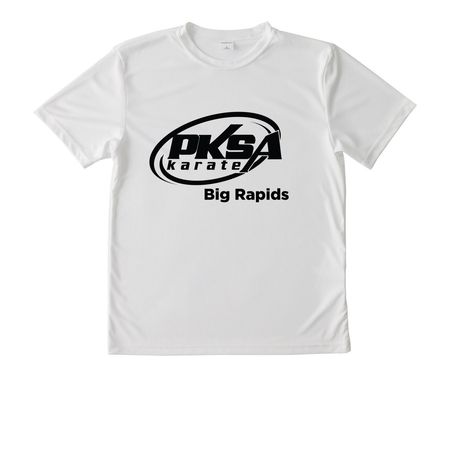 PKSA Big Rapids Athletic Tee, a White Youth Performance Tee