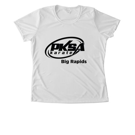 PKSA Big Rapids Athletic Tee, a White Women's Performance Tee