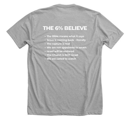 6%er ? The Remnant Shirt, a Athletic Heather Premium Unisex Tee (back-view)