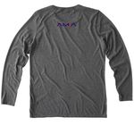Deep in the Heart of Informatics, a Aluminum Grey Allmade Eco Triblend Women?s Long Sleeve Tee (back-view)