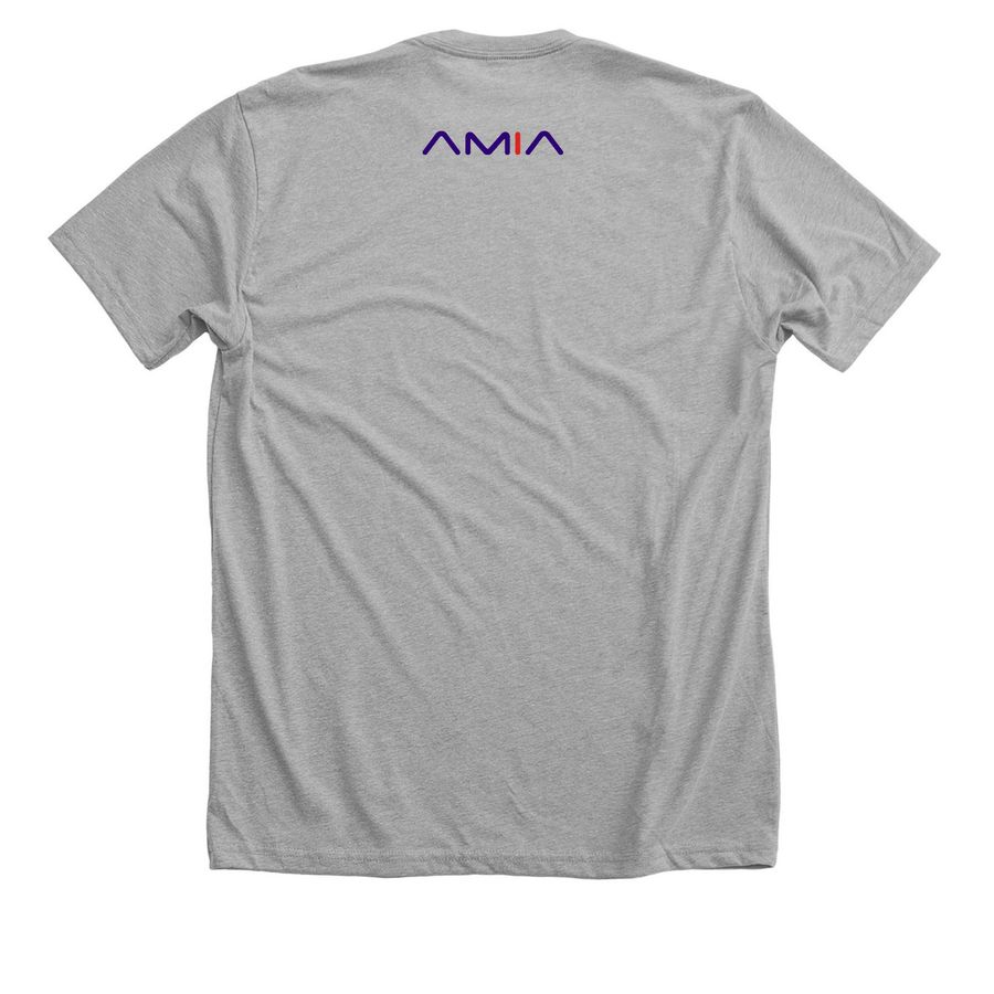Deep in the Heart of Informatics, a Athletic Heather Premium Unisex Tee (back-view)