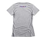 Deep in the Heart of Informatics, a Dark Heather Grey Women's Slim Fit Tee (back-view)