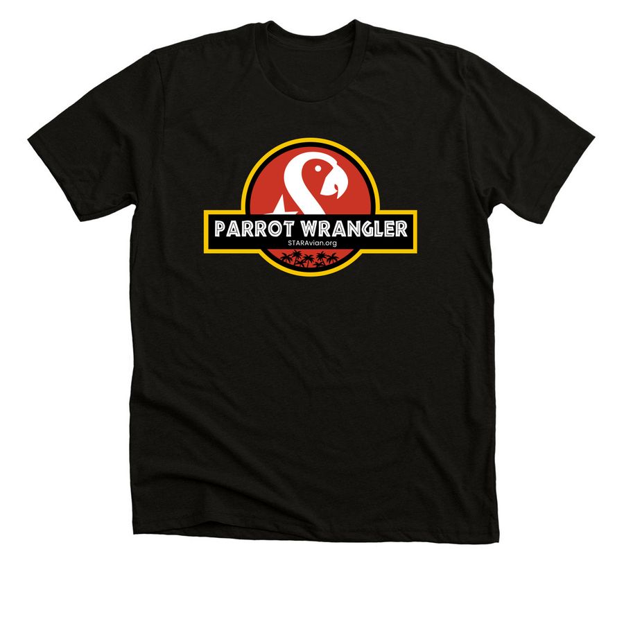 Parrot Wrangler Tees, a Solid Black Blend Premium Unisex Tee