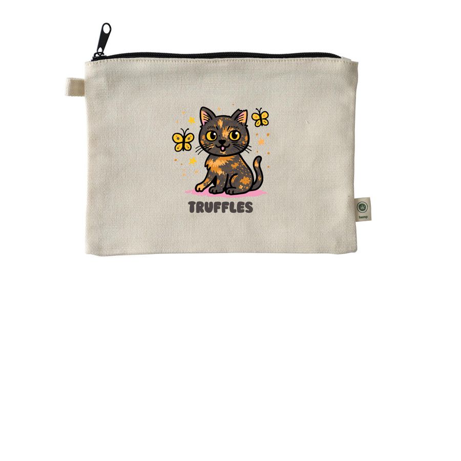 Pouches by @trufflesthetortie, a Natural 9"x7" Hemp Blend Pouch