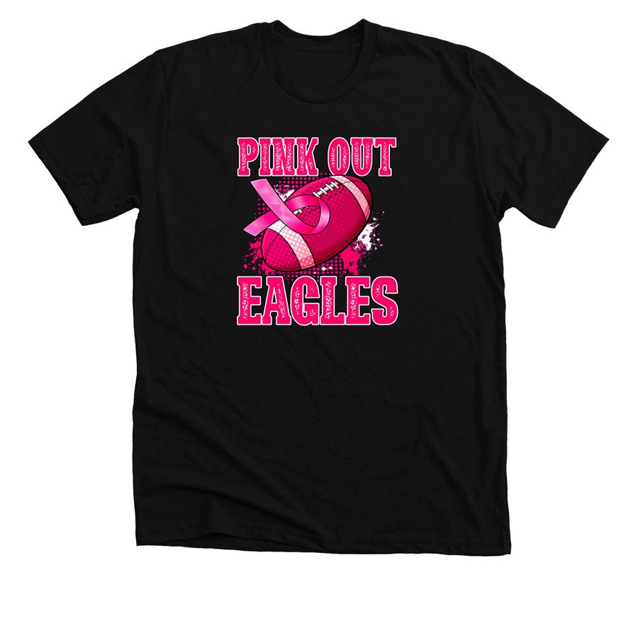 Pink Out Eagles Breast Cancer Awareness Shirt, a Solid Black Blend Premium Unisex Tee