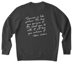 Theatre Quotes: Stephen Sondheim, a Anthracite Nike Club Fleece Crewneck Sweatshirt (back-view)