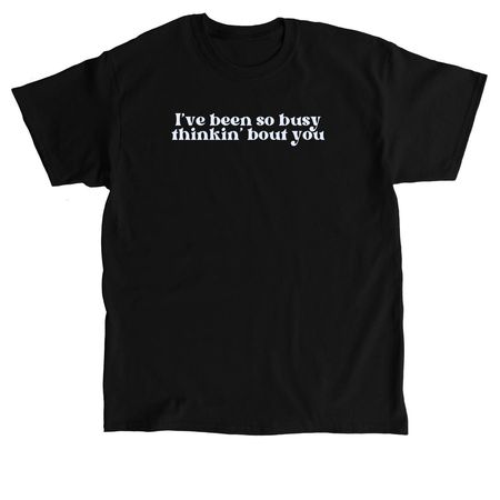 think about - Light Text, a Black Classic Unisex Tee