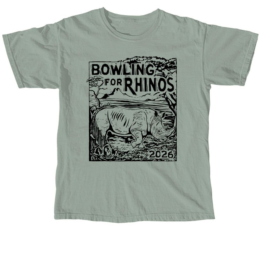 Bowling for Rhinos 2026- AAZK Potawatomi, a Bay Comfort Colors Unisex Tee