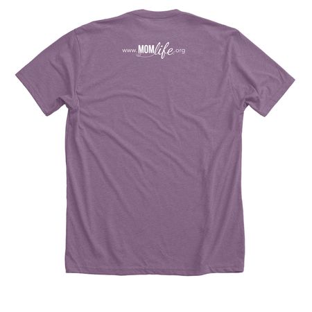 Stained Glass Light so Lovely Logo, a Heather Purple Premium Unisex Tee (back-view)