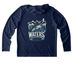 Still Waters 2026, a True Navy UV Performance Long Sleeve Hoodie (back-view)