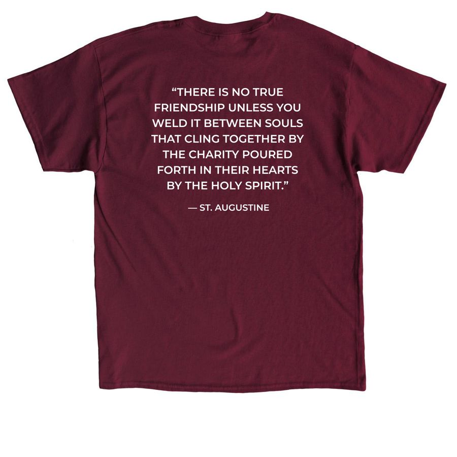 House Augustine, a Maroon Classic Unisex Tee (back-view)
