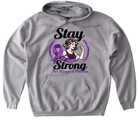 Stay Strong, a Sport Grey Gildan Softstyle Pullover Hoodie