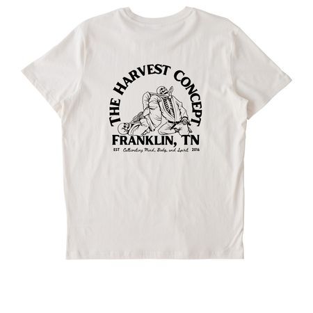 Skeletons of Jeju, a Vintage White Stanley/Stella Unisex Crafter Tee (back-view)