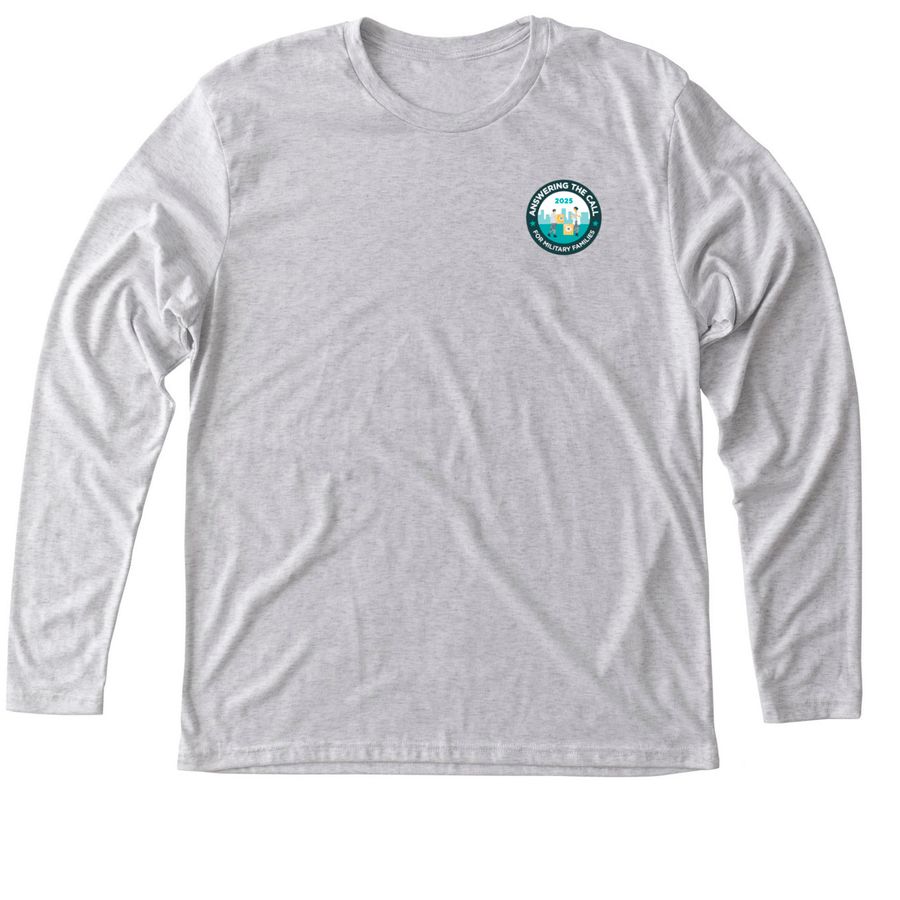 MOAA Charitee 2025 - Answering the Call, a Heather White Triblend Long Sleeve Tee