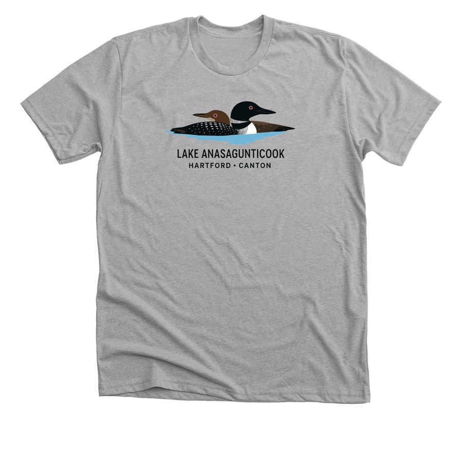 Mother and Child Loon, a Athletic Heather Premium Unisex Tee