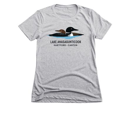 Mother and Child Loon, a Dark Heather Grey Women's Slim Fit Tee