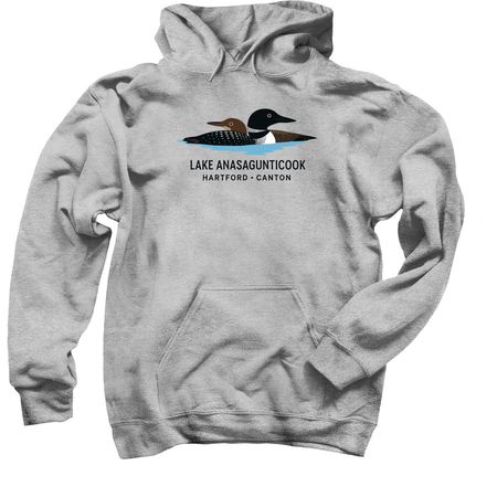 Mother and Child Loon, a Sport Grey Pullover Hoodie