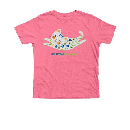 Petal Paws, a Neon Pink Premium Youth Tee