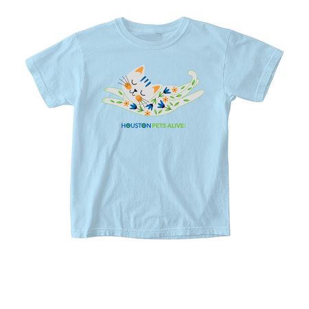 Petal Paws, a Chambray Comfort Colors Youth Tee
