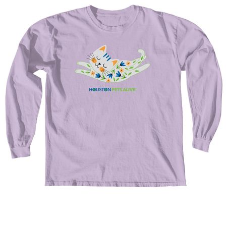 Petal Paws, a Orchid Comfort Colors Long Sleeve Tee