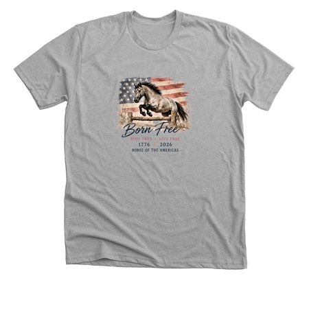 Horse of the Americas - Captain Walker 250th, a Athletic Heather Premium Unisex Tee