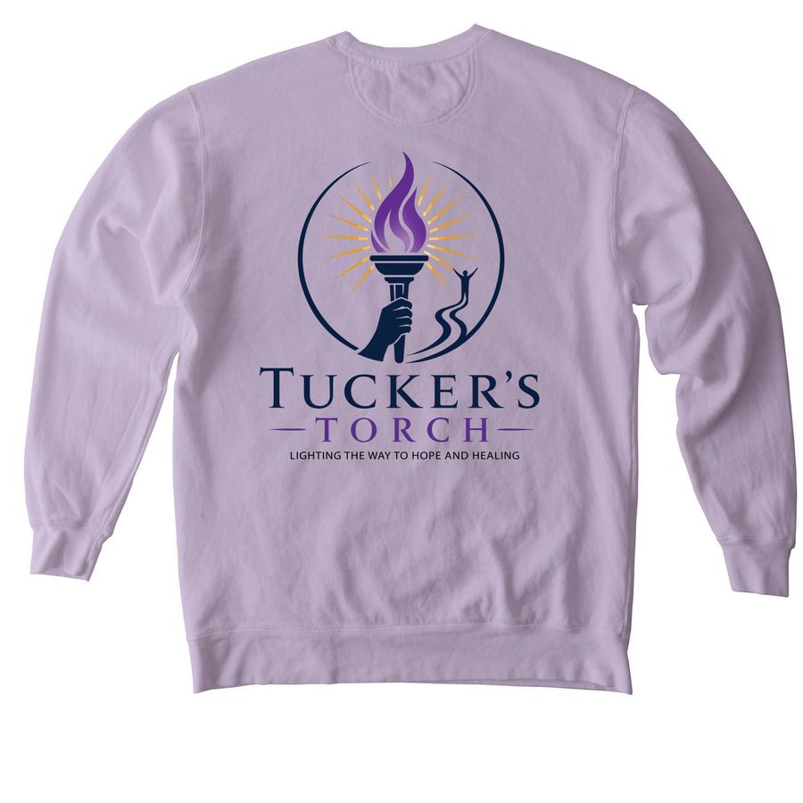 Tucker's Torch Sweatshirts, a Orchid Comfort Colors Crewneck Sweatshirt (back-view)
