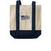 US Jet Flag Tote, a Natural/Navy