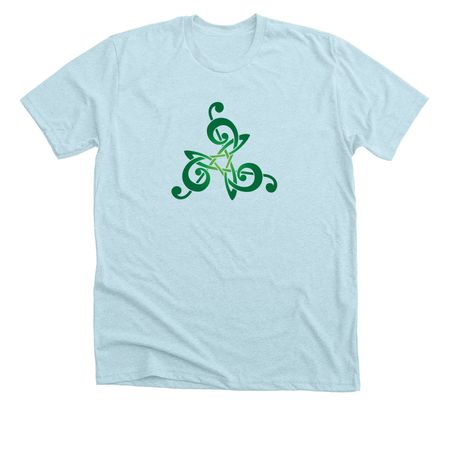 Treble Clef Celtic Knot, a Heather Ice Blue Premium Unisex Tee