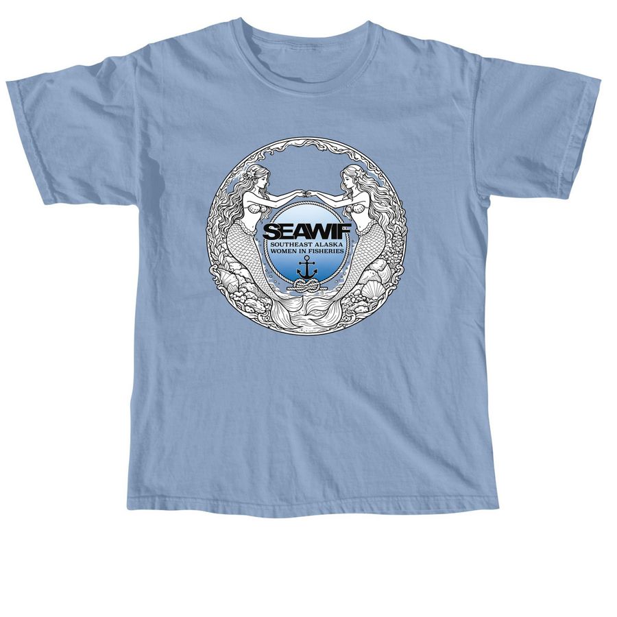 Women of the Sea, a Washed Denim Comfort Colors Unisex Tee