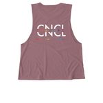 Literally iconic pride merch, a Vintage Rose Allmade Eco Triblend Women?s Muscle Tank (back-view)
